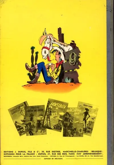 Verso de l'album Lucky Luke Tome 9 Des rails sur la prairie