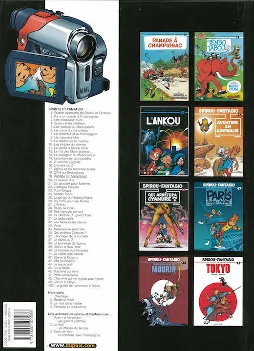 Verso de l'album Spirou et Fantasio Tome 1 4 aventures de Spirou et Fantasio