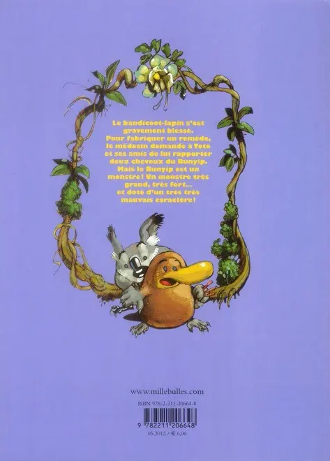 Verso de l'album Toto l'ornithorynque Tome 2 Toto l'ornithorynque et le maître des brumes