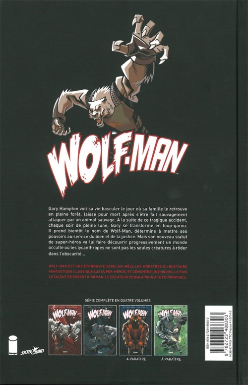 Verso de l'album Wolf-man Tome 1