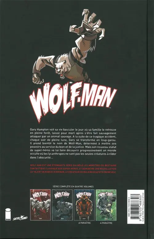 Verso de l'album Wolf-man Tome 1