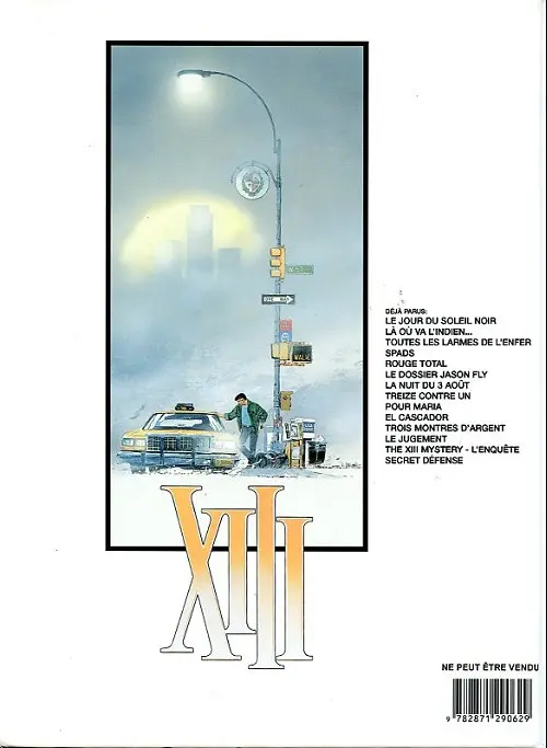 Verso de l'album XIII Tome 7 La nuit du 3 août