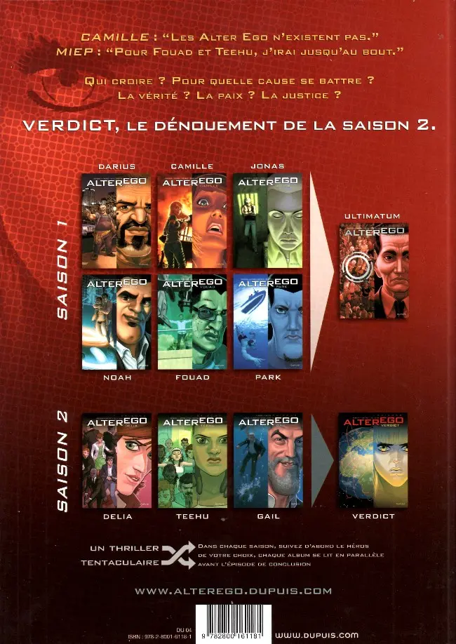 Verso de l'album Alter ego Tome 11 Verdict