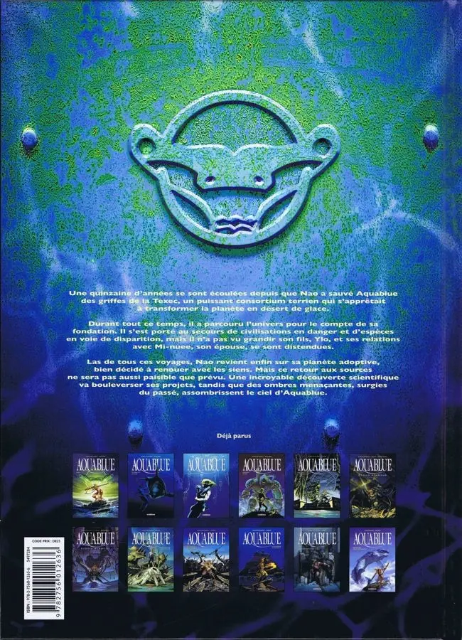 Verso de l'album Aquablue Tome 12 Retour aux sources