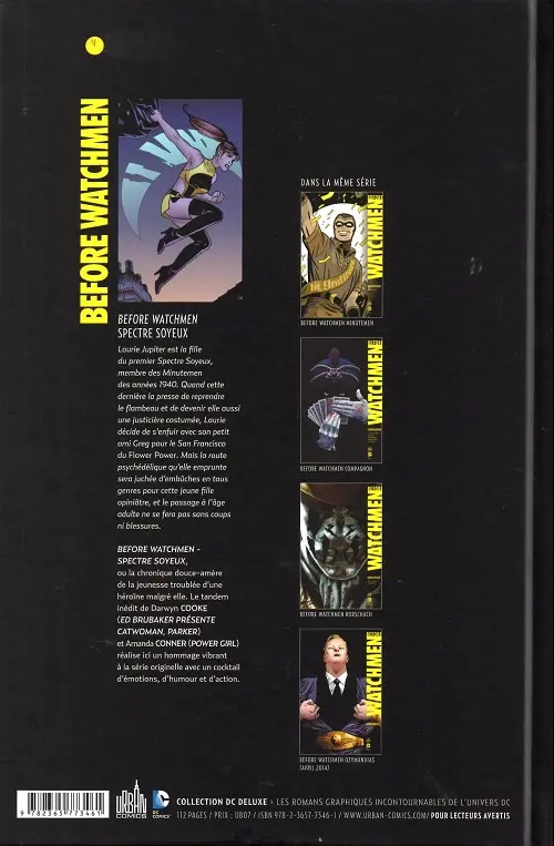 Verso de l'album Before Watchmen Spectre Soyeux