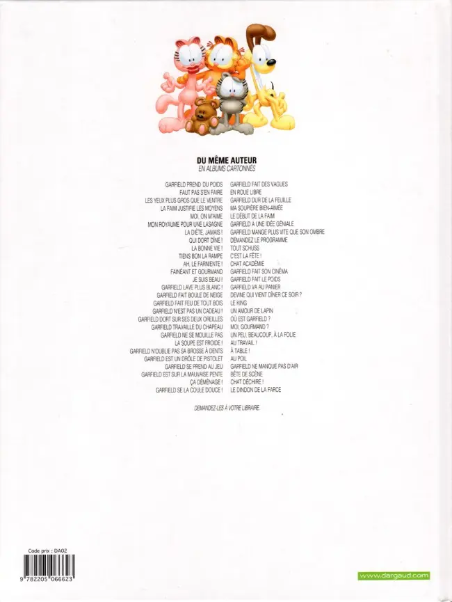 Verso de l'album Garfield Tome 54 Le dindon de la farce