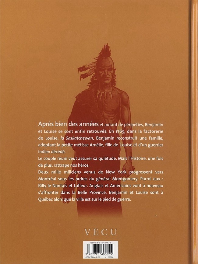 Verso de l'album Les Pionniers du Nouveau Monde Tome 19 Les insurgés