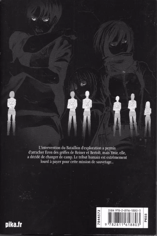 Verso de l'album L'Attaque des Titans 13