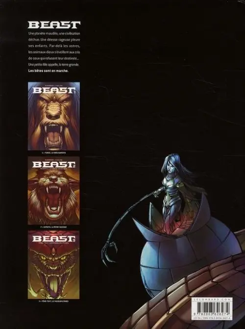 Verso de l'album Beast Tome 3 Tône-Teht, le passeur d'âmes