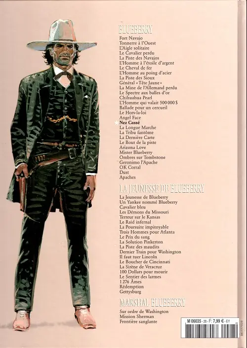 Verso de l'album Blueberry La Collection Tome 18 Nez Cassé