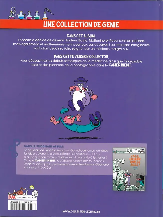 Verso de l'album La Collection Léonard Tome 37 Docteur Génie et Mister Aïe