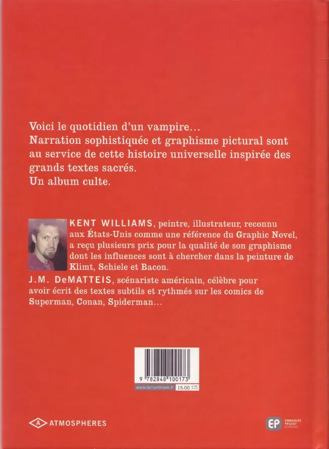 Verso de l'album Blood Tome 2 Theophany