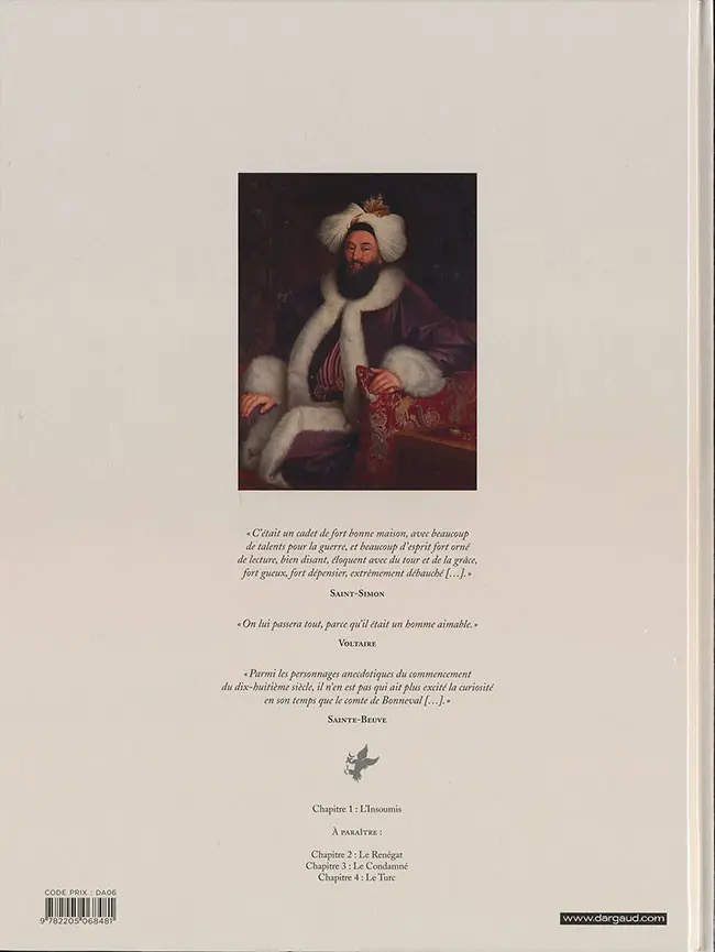 Verso de l'album Bonneval Pacha Tome 1 L'insoumis