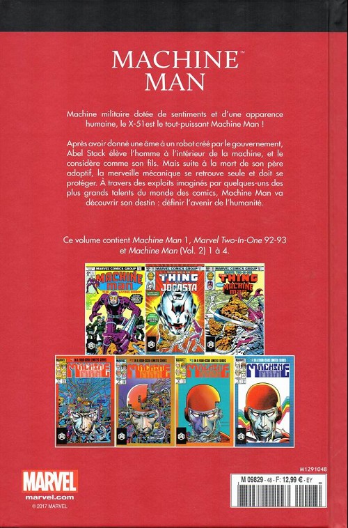 Verso de l'album Le meilleur des Super-Héros Marvel Tome 48 Machine man