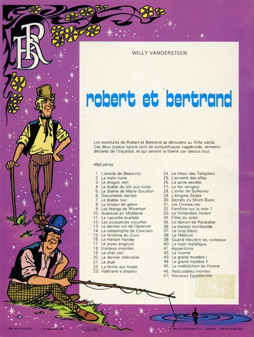 Verso de l'album Robert et Bertrand Tome 47 Menaces égyptiennes