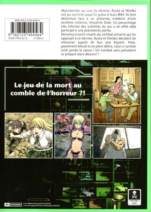 Verso de l'album Btooom ! 08