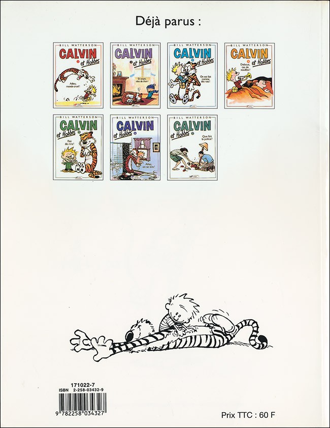Verso de l'album Calvin et Hobbes Tome 8 Elle est pas belle, la vie ?