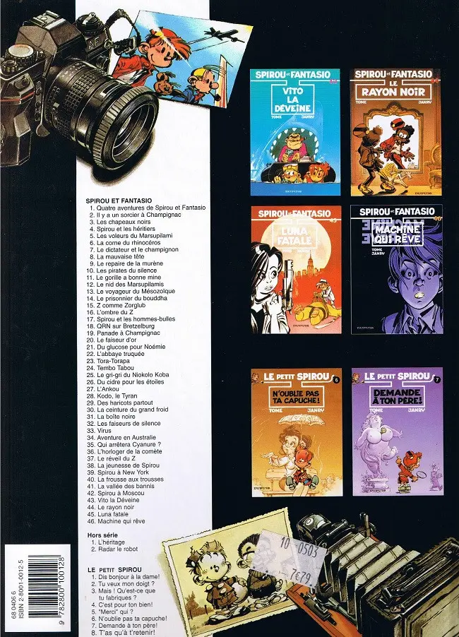 Verso de l'album Spirou et Fantasio Tome 10 Les pirates du silence
