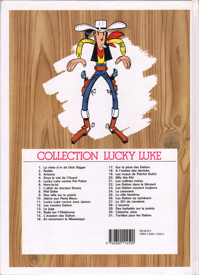 Verso de l'album Lucky Luke Tome 19 Les rivaux de Painful Gulch