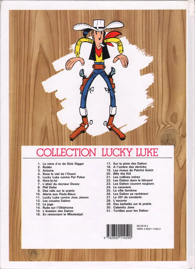 Verso de l'album Lucky Luke Tome 19 Les rivaux de Painful Gulch