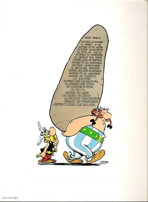 Verso de l'album Astérix Tome 11 Le bouclier Arverne