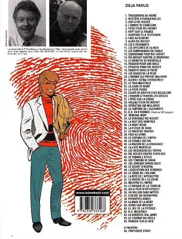 Verso de l'album Ric Hochet Tome 47 Les jumeaux diaboliques