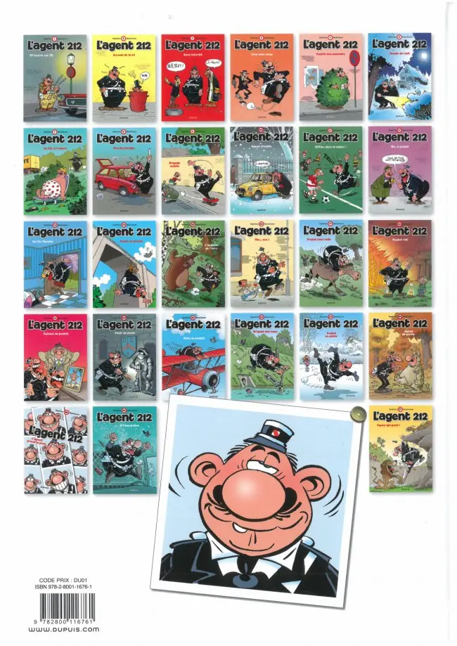 Verso de l'album L'Agent 212 Tome 11 Sifflez dans le ballon !