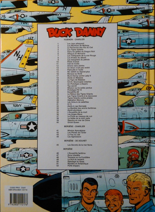 Verso de l'album Buck Danny Tome 21 Un prototype a disparu !