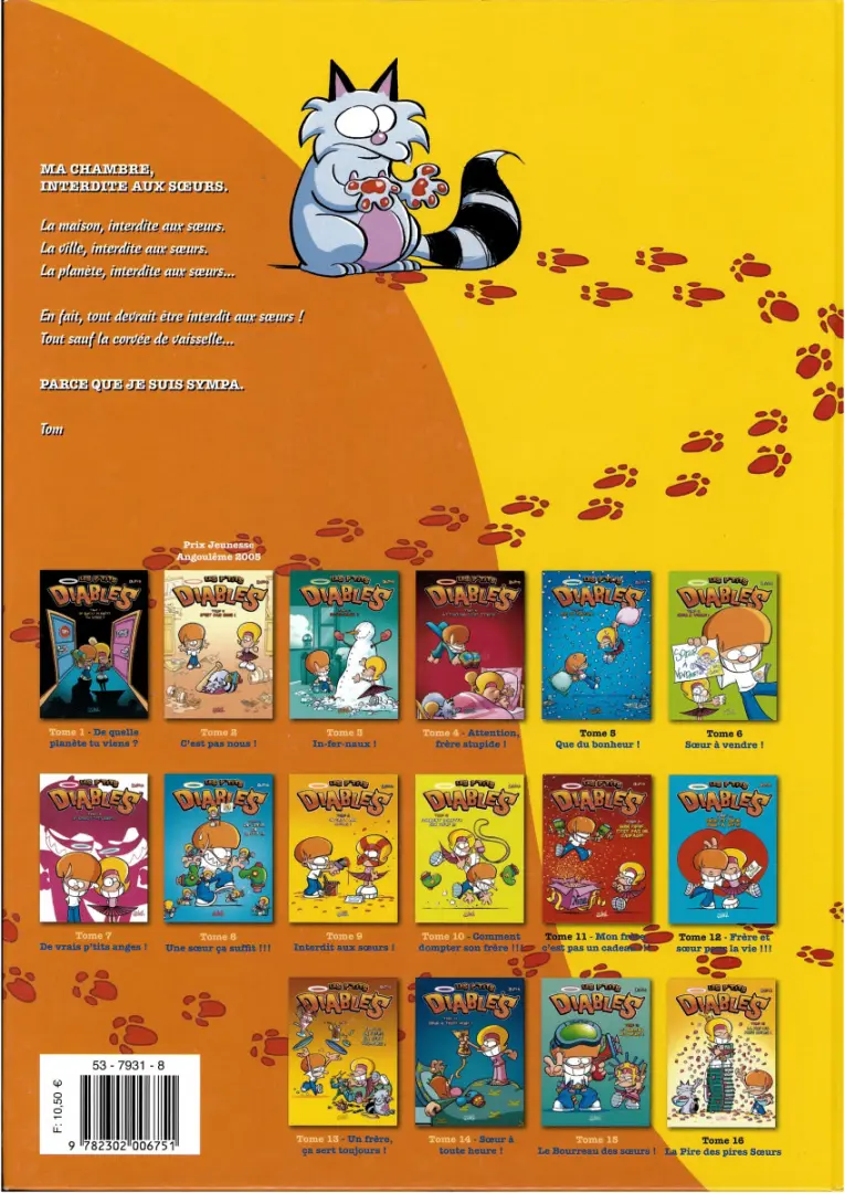 Verso de l'album Les P'tits diables Tome 9 Interdit aux sœurs !
