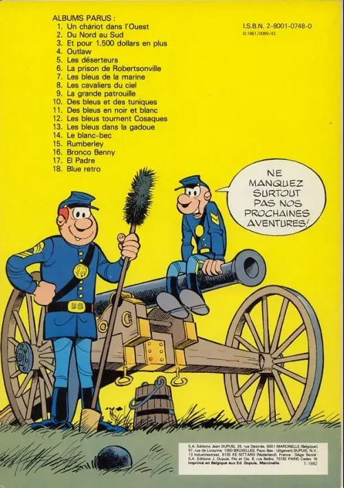 Verso de l'album Les Tuniques Bleues Tome 17 El Padre