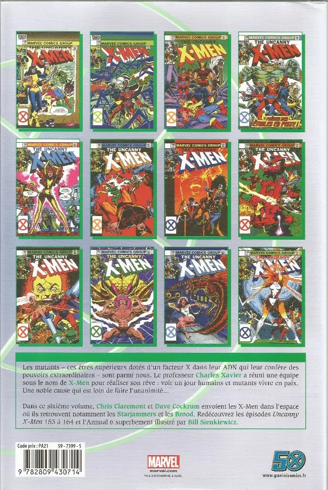 Verso de l'album X-Men L'intégrale Tome 6 1982