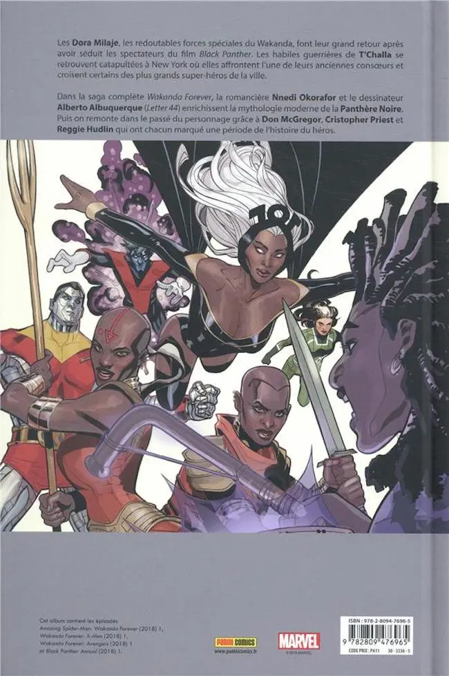 Verso de l'album Black Panther - Pour le Wakanda éternel