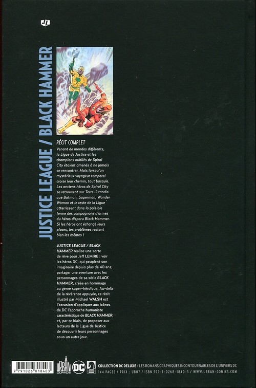 Verso de l'album Justice League / Black Hammer