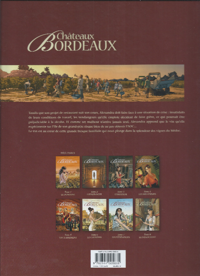Verso de l'album Châteaux Bordeaux Tome 7 Les Vendanges