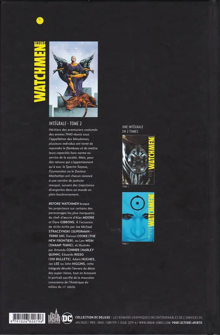 Verso de l'album Before Watchmen Intégrale 2