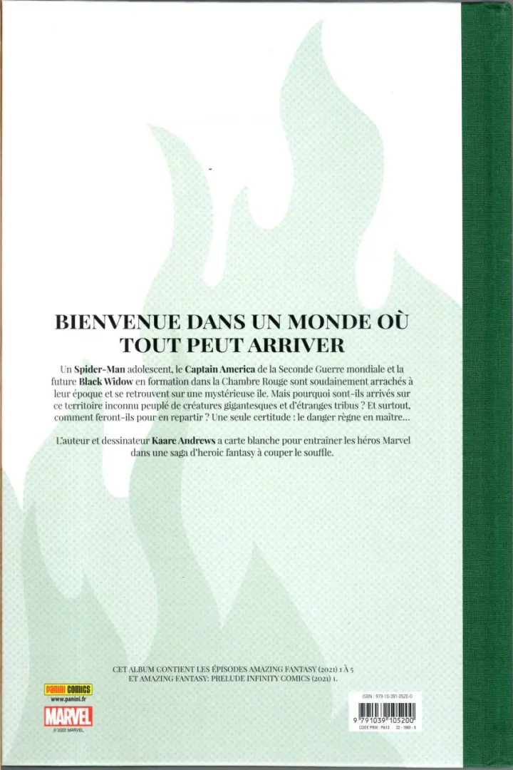 Verso de l'album Amazing Fantasy 1