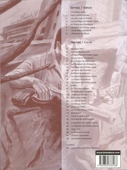 Verso de l'album Bob Morane Tome 57 Les Déserts d'Amazonie