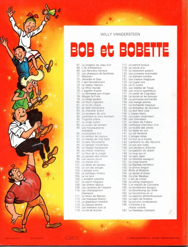 Verso de l'album Bob et Bobette Tome 69 Les nerviens nerveux