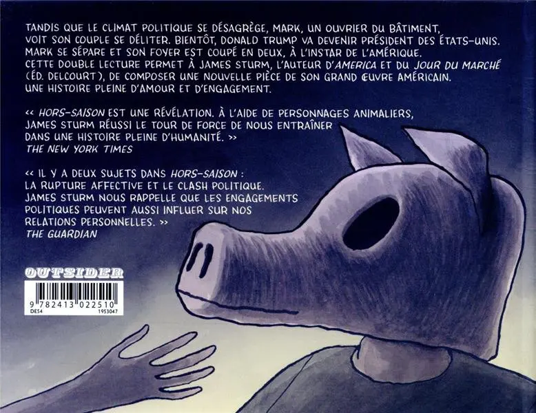 Verso de l'album Hors-Saison