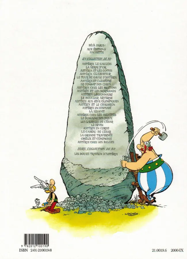 Verso de l'album Astérix Tome 19 Le devin