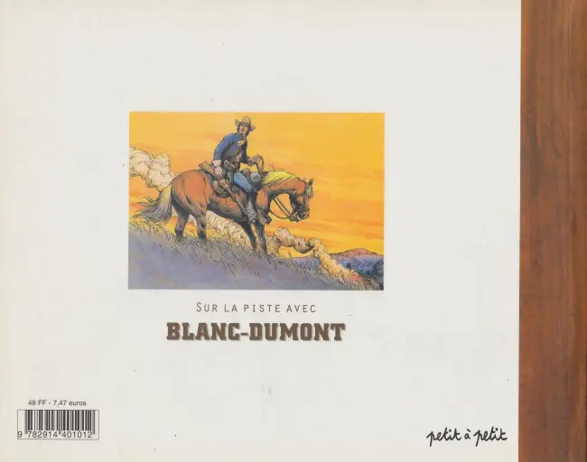 Verso de l'album Sur la piste avec Blanc-Dumont