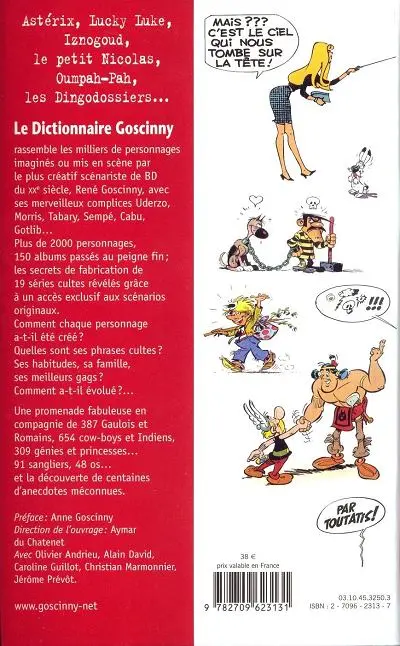 Verso de l'album Le dictionnaire Goscinny