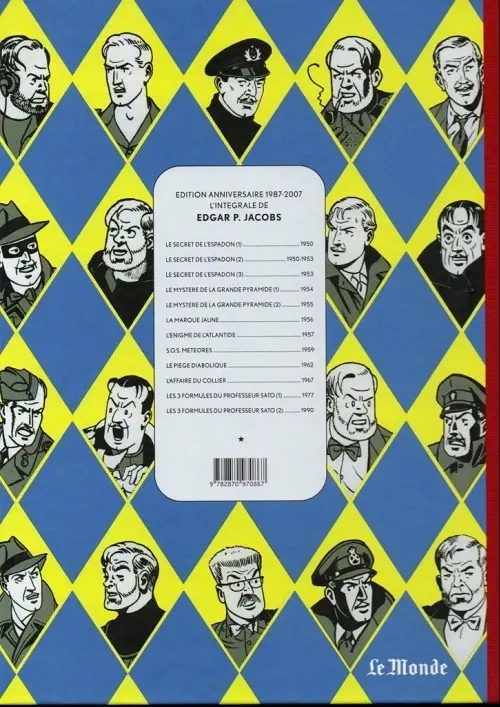 Verso de l'album Blake et Mortimer Tome 12 Les 3 formules du professeur sato t2
