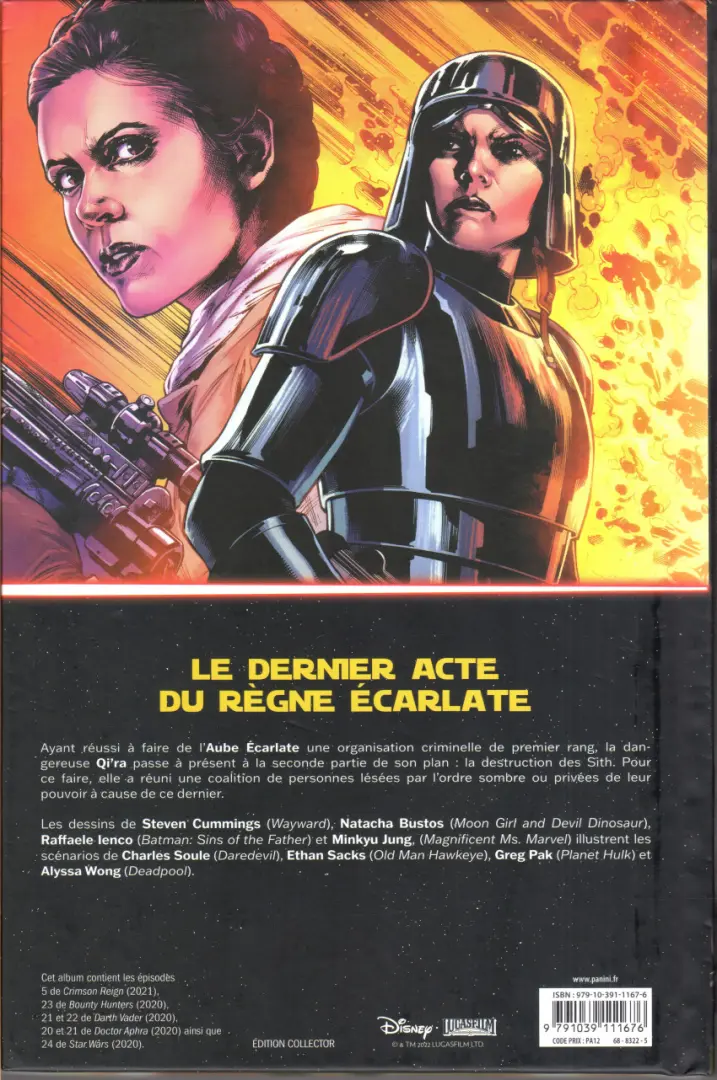 Verso de l'album Star Wars - Crimson Reign Tome 4/4