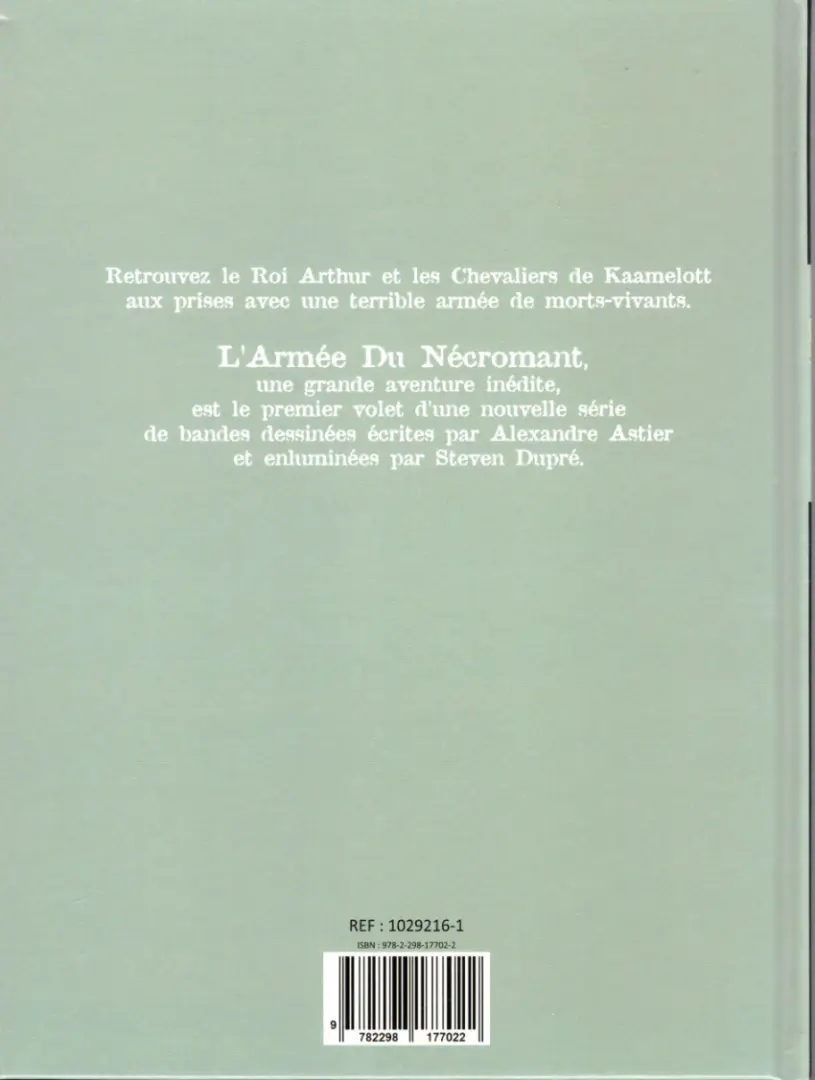 Verso de l'album Kaamelott Tome 1 L'Armée du Nécromant