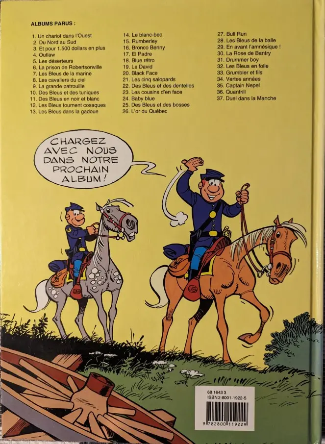 Verso de l'album Les Tuniques Bleues Tome 33 Grumbler et fils