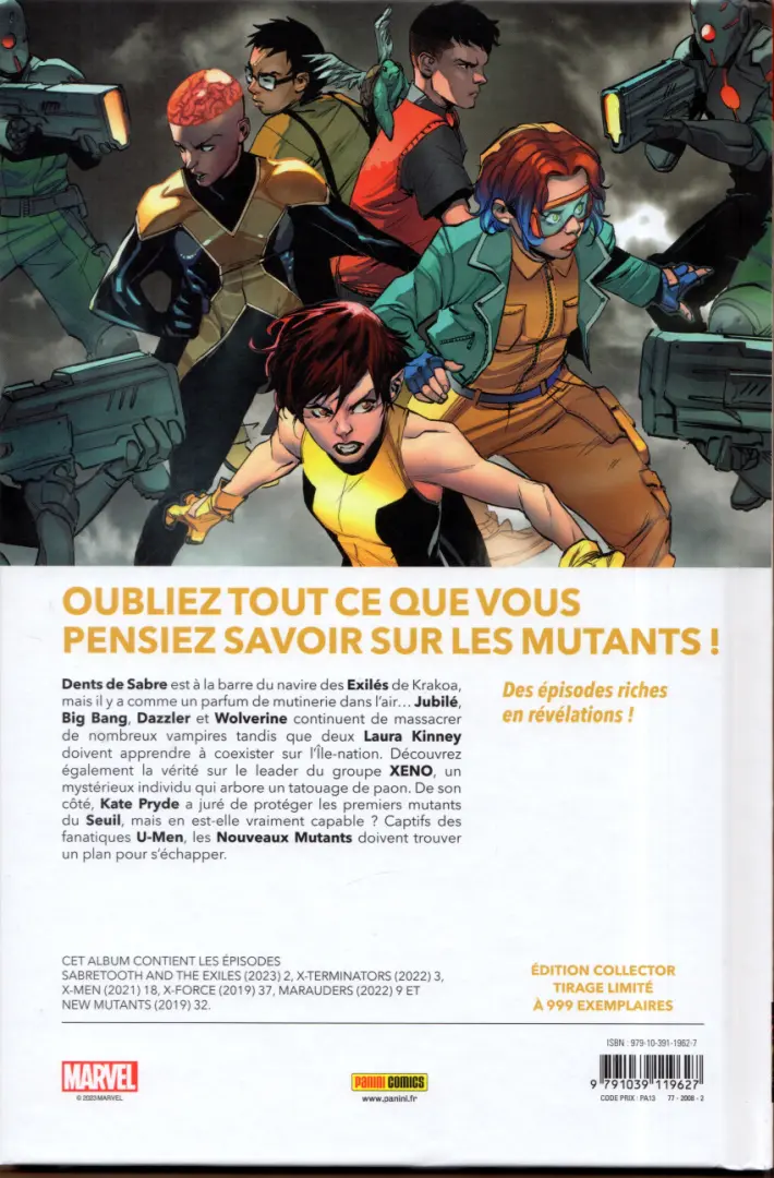 Verso de l'album Destiny of X Volume 18