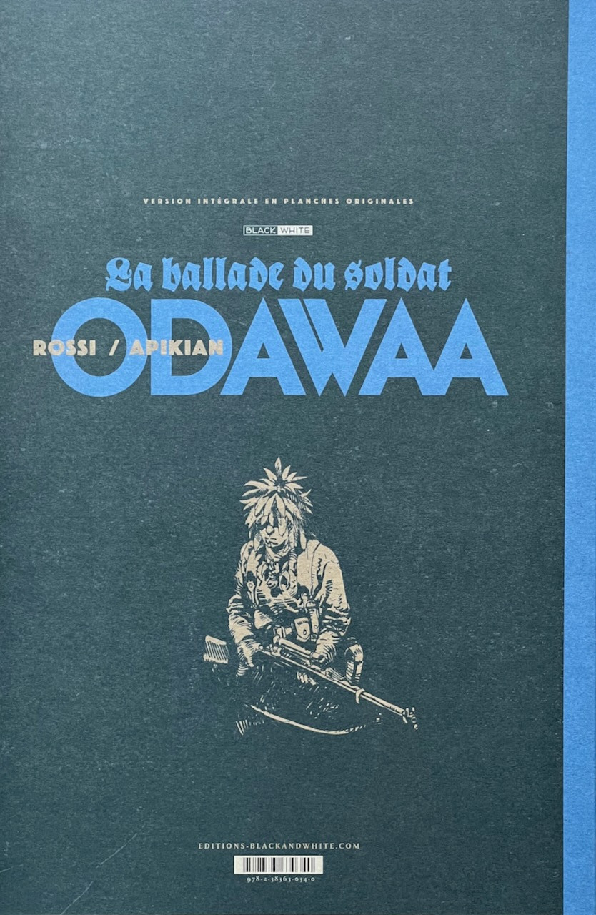 Verso de l'album La ballade du soldat Odawaa