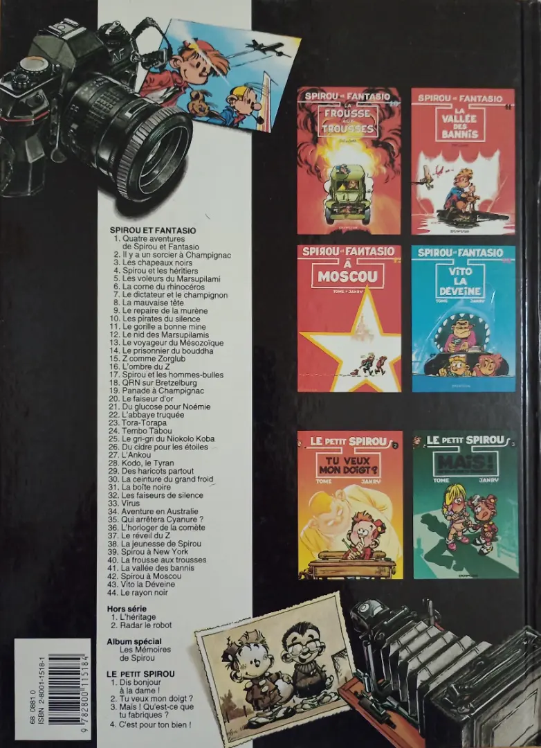 Verso de l'album Spirou et Fantasio Tome 39 Spirou à New York