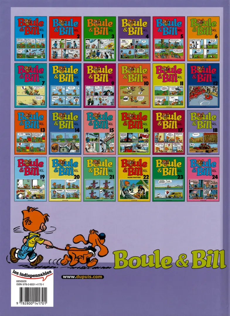 Verso de l'album Boule & Bill Tome 18 Boule & Bill 18